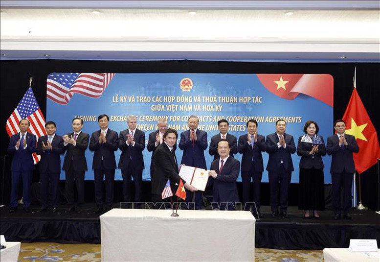 Tổng Bí thư Tô Lâm chứng kiến lễ ký và trao các thoả thuận hợp tác giữa Việt Nam và Hoa Kỳ- Ảnh 2. Tổng Bí thư Tô Lâm chứng kiến lễ ký và trao các thoả thuận hợp tác giữa Việt Nam và Hoa Kỳ- Ảnh 2.