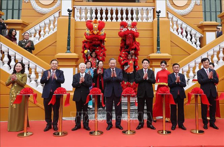 Tổng Bí thư Tô Lâm, Chủ tịch nước Lương Cường dự khánh thành công trình Trụ sở làm việc Cơ quan Chủ tịch nước- Ảnh 2.