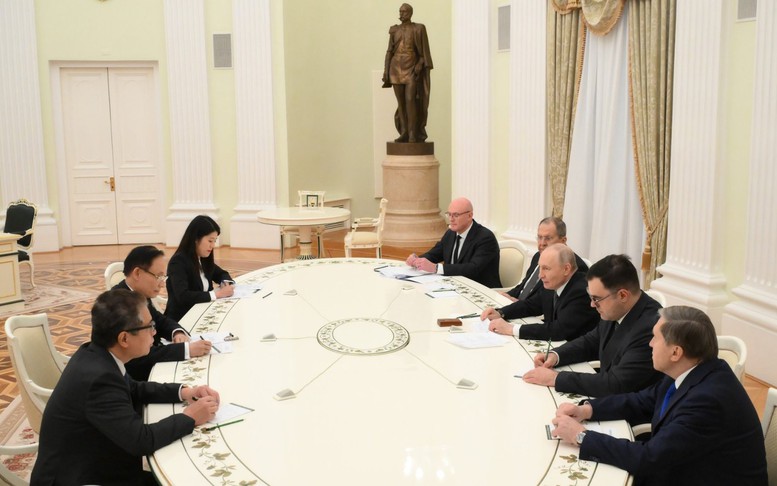 Đặc phái viên của Tổng Bí thư Tô Lâm hội kiến Tổng thống LB Nga Putin