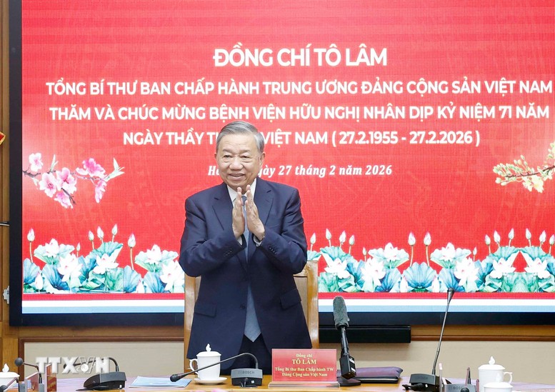 Phát biểu của Tổng Bí thư Tô Lâm nhân dịp thăm, chúc mừng Bệnh viện Hữu Nghị- Ảnh 1.