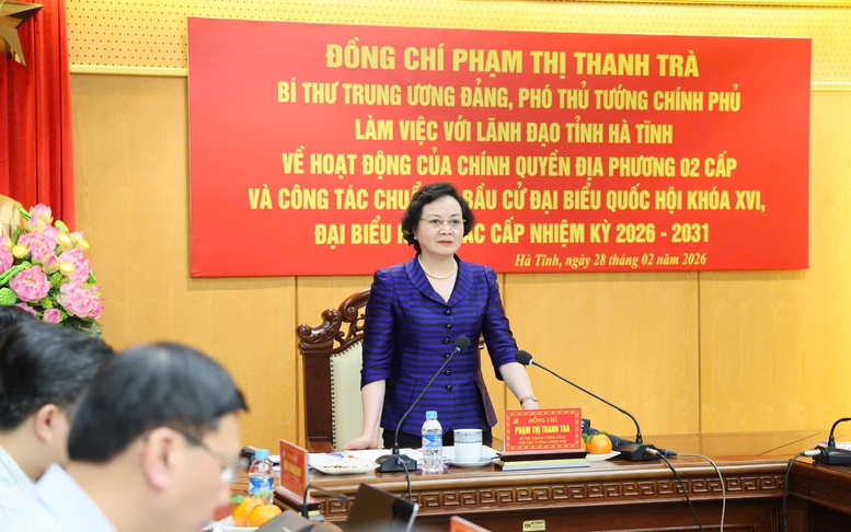 Phó Thủ tướng Phạm Thị Thanh Trà làm việc với Hà Tĩnh về vận hành chính quyền địa phương hai cấp và công tác bầu cử