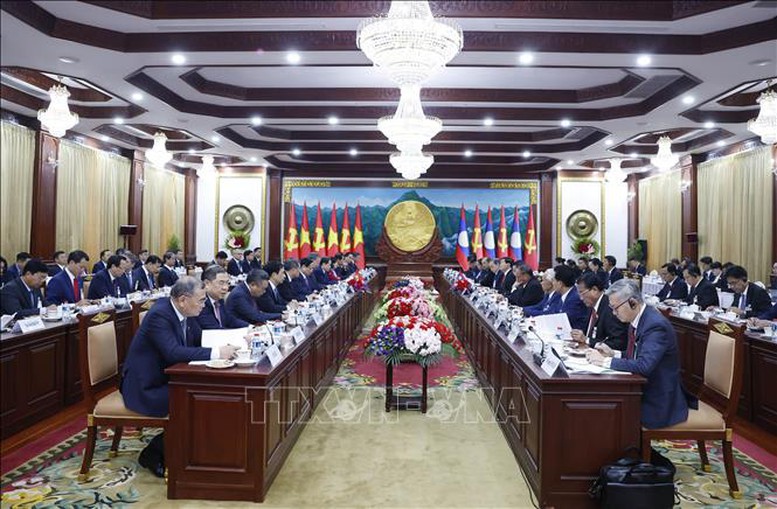 Tổng Bí thư Tô Lâm và Tổng Bí thư, Chủ tịch nước Lào hội đàm- Ảnh 3.