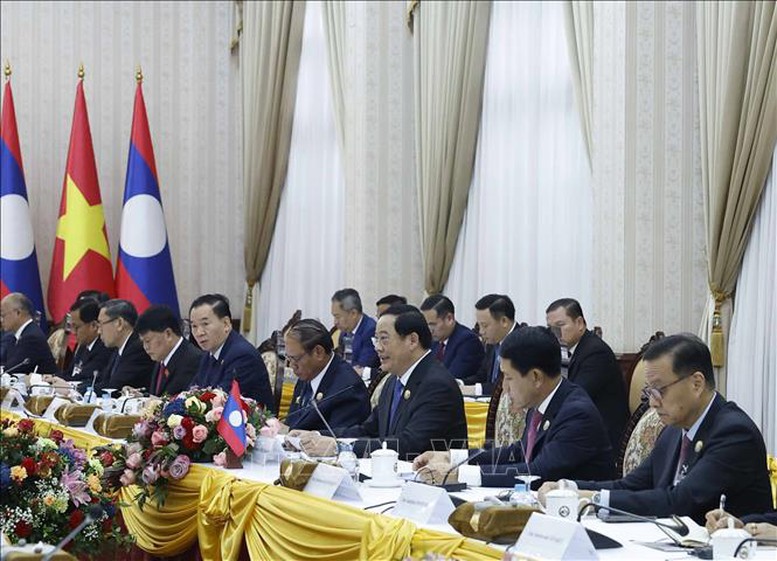 Tổng Bí thư Tô Lâm hội kiến Thủ tướng Lào Sonexay Siphandone- Ảnh 4.