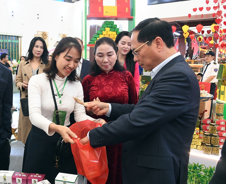 Phó Thủ tướng Bùi Thanh Sơn tham quan, mua hàng tại Hội chợ mùa Xuân 2026- Ảnh 12.