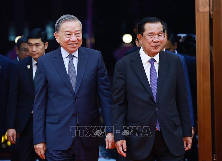 Quốc yến chào mừng Tổng Bí thư Tô Lâm thăm cấp Nhà nước tới Vương quốc Campuchia- Ảnh 3.