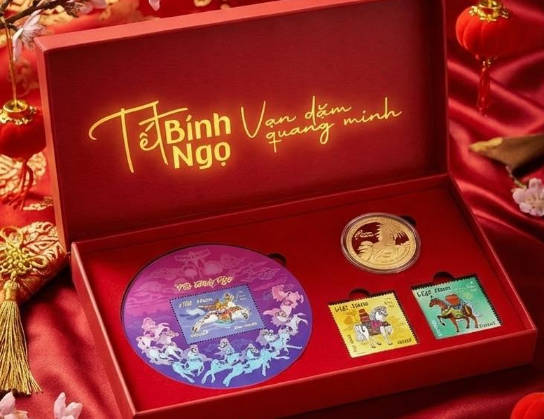 Phát hành bộ tem ‘Tết Bính Ngọ’ và xu ‘Nhật Mã Phi Vân’ chào Xuân 2026- Ảnh 3.