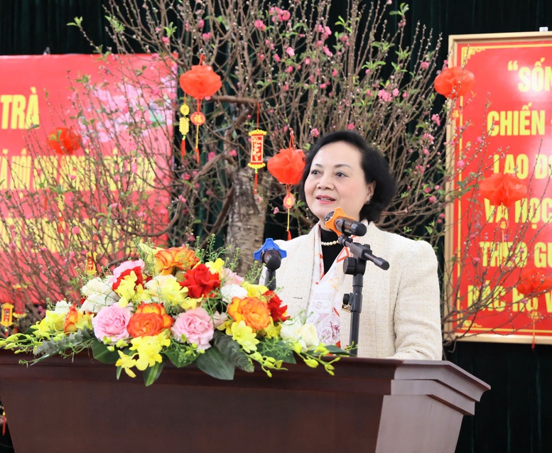 Phó Thủ tướng Phạm Thị Thanh Trà chúc Tết, động viên cán bộ, chiến sĩ Đồn Biên phòng Bát Xát- Ảnh 2.