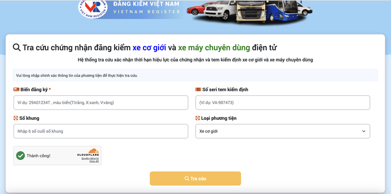 Hướng dẫn tra cứu giấy chứng nhận kiểm định điện tử- Ảnh 1.