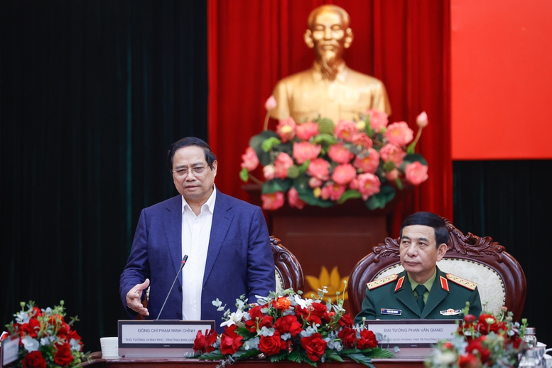 Thủ tướng Phạm Minh Chính chủ trì cuộc làm việc về phát triển công nghiệp quốc phòng- Ảnh 3.