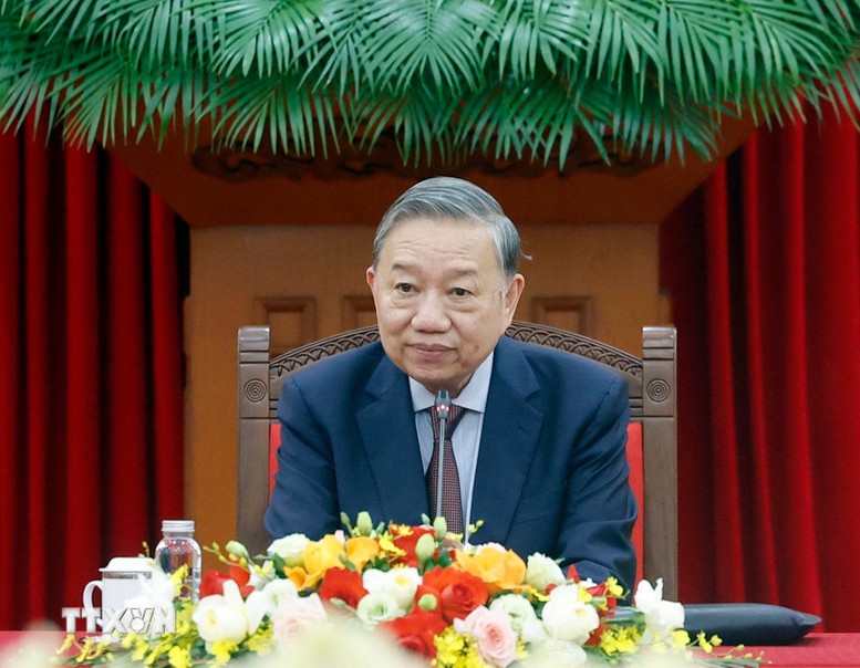 Tổng Bí thư tiếp các Bộ trưởng Trung Quốc nhân dịp Đối thoại chiến lược 3+3- Ảnh 1.