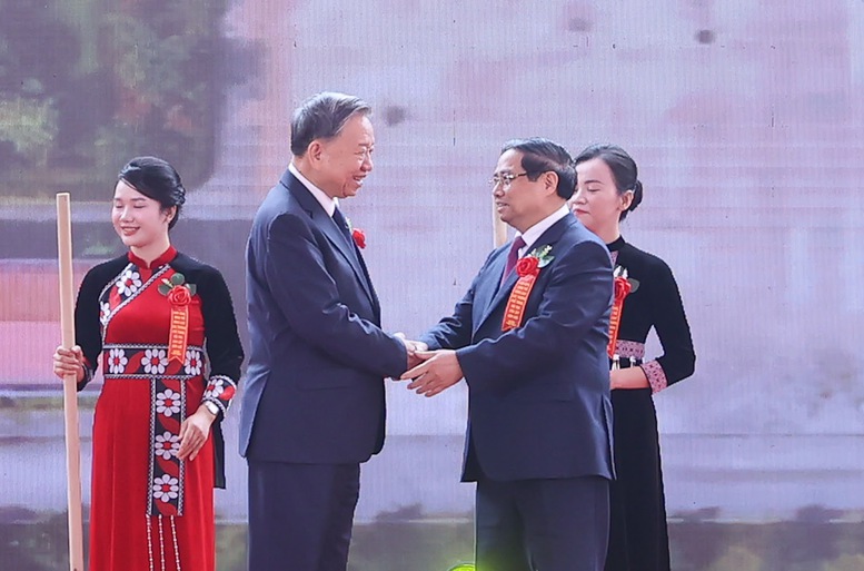 TỔNG THUẬT: Khởi công đồng loạt các trường nội trú liên cấp vùng biên giai đoạn 2- Ảnh 9.