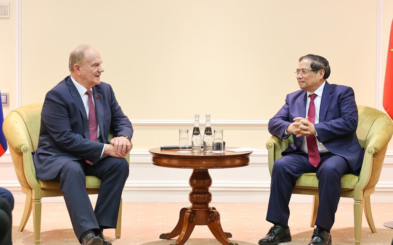 Thủ tướng Phạm Minh Chính tiếp Chủ tịch Đảng Cộng sản Nga