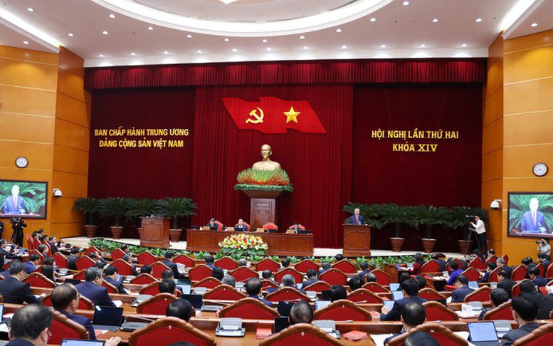 Thông cáo báo chí về ngày làm việc thứ hai Hội nghị Trung ương 2 khoá XIV