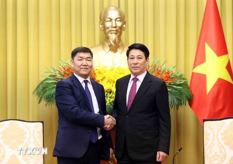 Chủ tịch nước Lương Cường tiếp Chánh án Tòa án Tối cao Mông Cổ- Ảnh 1.