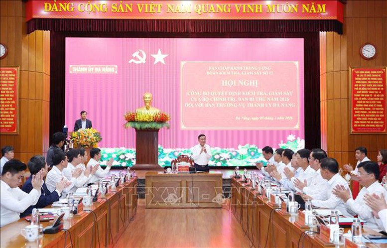 Công bố quyết định kiểm tra, giám sát đối với Ban Thường vụ Thành uỷ Đà Nẵng