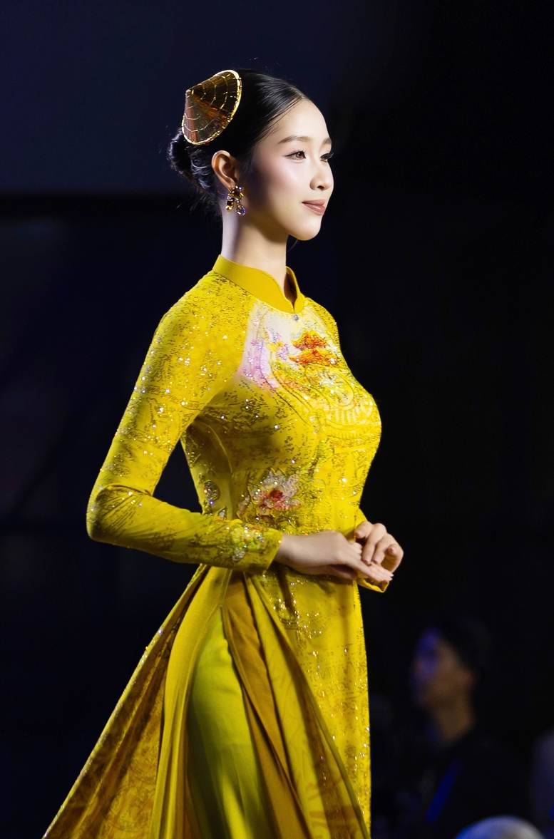 NTK Đỗ Trịnh Hoài Nam đưa nghệ thuật tranh đá quý lên áo dài Việt Nam- Ảnh 6.