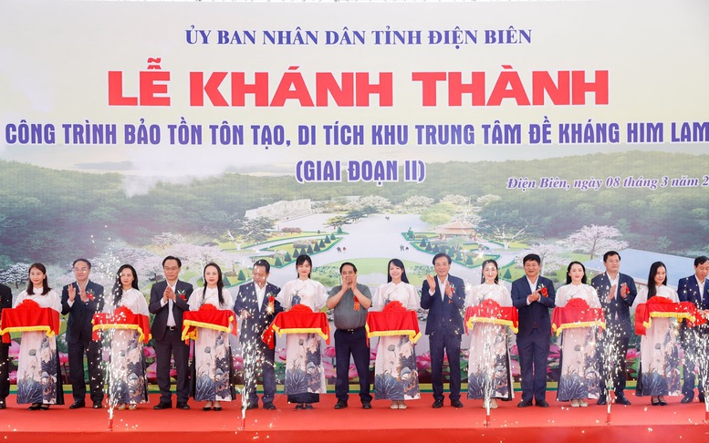 Thủ tướng Phạm Minh Chính dự lễ khánh thành dự án bảo tồn, tôn tạo di tích Him Lam