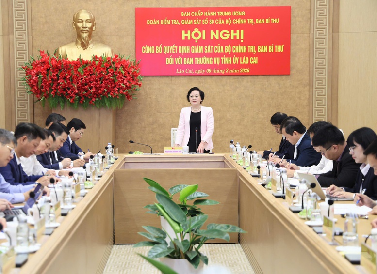 C&ocirc;ng bố quyết định kiểm tra, gi&aacute;m s&aacute;t của Bộ Ch&iacute;nh trị, Ban B&iacute; thư đối với Ban Thường vụ Tỉnh ủy L&agrave;o Cai- Ảnh 3.