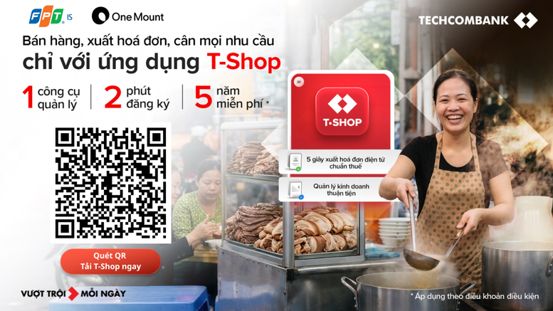 T-Shop của Techcombank: Quản lý bán hàng, thu tiền, kê khai thuế vào một nền tảng- Ảnh 1.