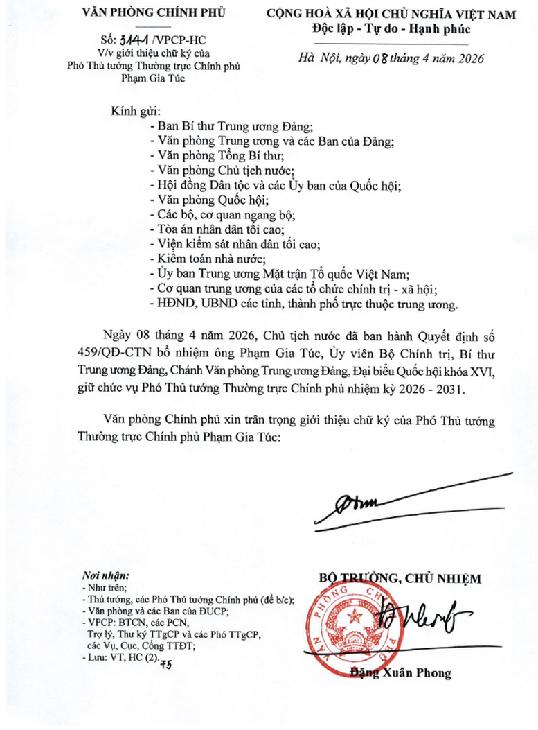 Giới thiệu chữ ký của Thủ tướng và các Phó Thủ tướng Chính phủ nhiệm kỳ 2026-2031- Ảnh 2.