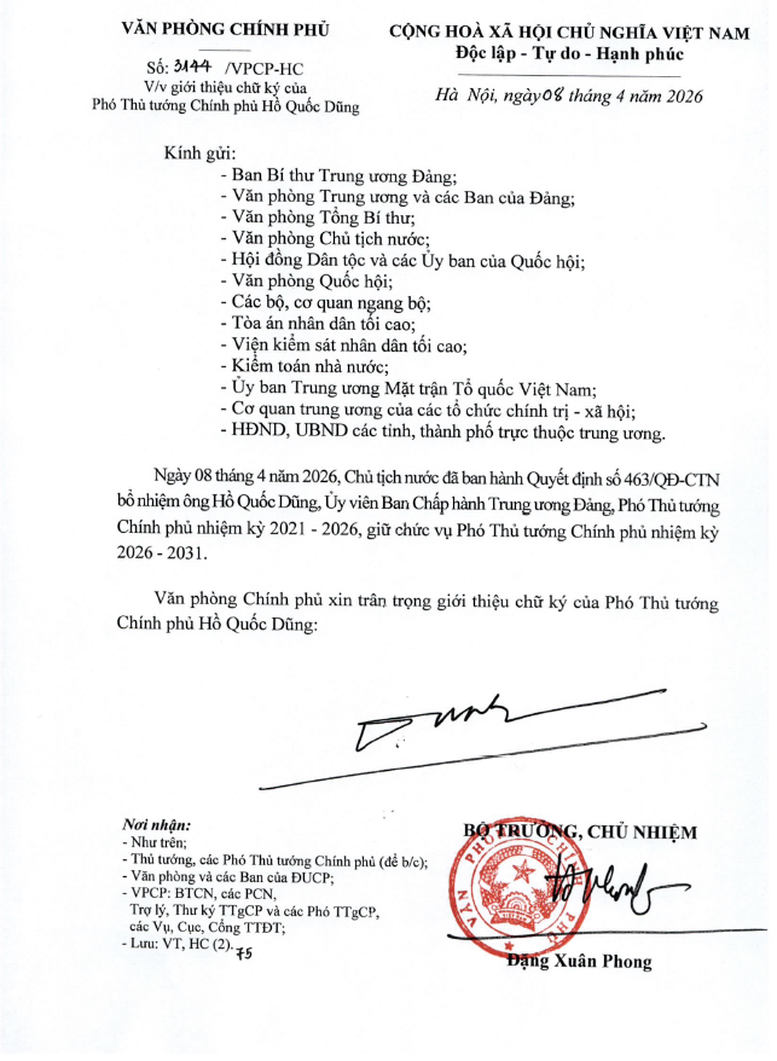 Giới thiệu chữ ký của Thủ tướng và các Phó Thủ tướng Chính phủ nhiệm kỳ 2026-2031- Ảnh 5.