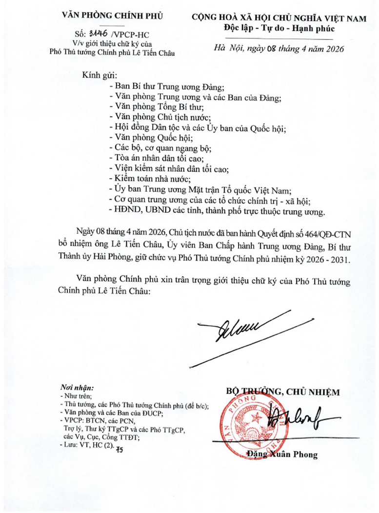 Giới thiệu chữ ký của Thủ tướng và các Phó Thủ tướng Chính phủ nhiệm kỳ 2026-2031- Ảnh 7.