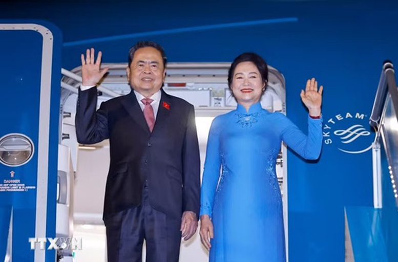 Chủ tịch Quốc hội Trần Thanh Mẫn lên đường dự Đại hội đồng IPU-152- Ảnh 1.