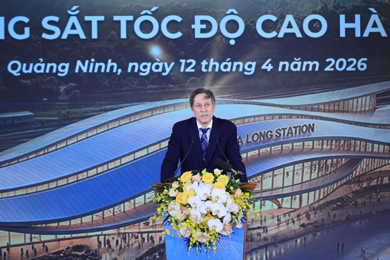 Thủ tướng Lê Minh Hưng dự lễ khởi công tuyến đường sắt tốc độ cao Hà Nội-Quảng Ninh- Ảnh 5.