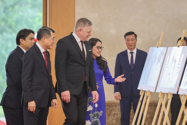 Thủ tướng Lê Minh Hưng hội đàm với Thủ tướng Cộng hòa Slovakia Robert Fico- Ảnh 7.