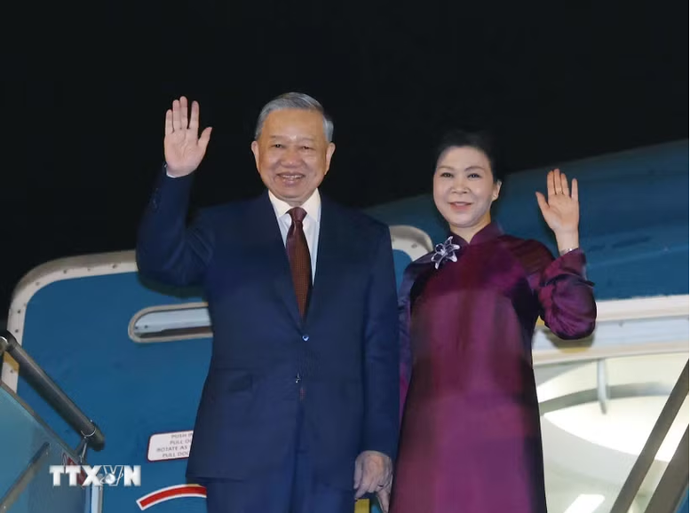 Tổng Bí thư, Chủ tịch nước Tô Lâm và Phu nhân lên đường thăm cấp Nhà nước đến Trung Quốc- Ảnh 1.