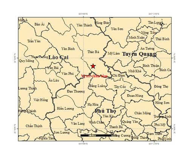 Xảy ra động đất 3.0 độ ở xã Thác Bà, tỉnh Lào Cai- Ảnh 1.