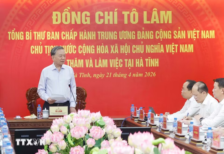 Tổng Bí thư, Chủ tịch nước Tô Lâm: Hà Tĩnh khơi dậy khát vọng phát triển, quyết tâm đạt mục tiêu tăng trưởng nhanh, bền vững- Ảnh 3.