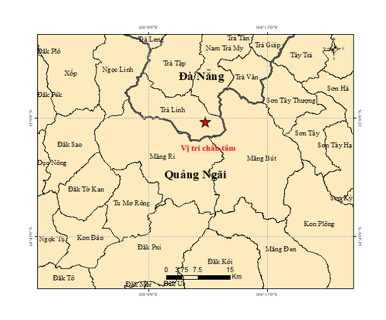 Liên tiếp xảy ra 5 trận động đất ở Đà Nẵng và Quảng Ngãi- Ảnh 1.