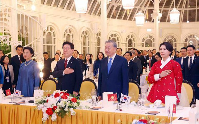 Tổng Bí thư, Chủ tịch nước Tô Lâm chủ trì chiêu đãi Tổng thống Hàn Quốc