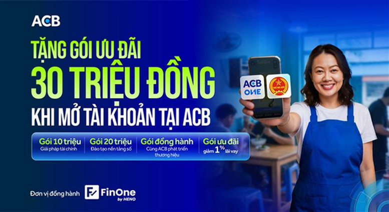 ACB: Triển khai gói ưu đãi đặc biệt 30 triệu cho hộ kinh doanh- Ảnh 1.