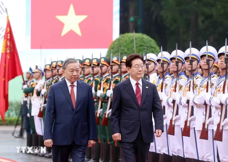 Tổng Bí thư, Chủ tịch nước Tô Lâm chủ trì Lễ đón chính thức Tổng thống Hàn Quốc- Ảnh 4.