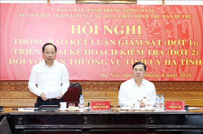 Thông báo kết quả giám sát đợt 1 đối với Ban Thường vụ Tỉnh ủy Hà Tĩnh- Ảnh 3. Thông báo kết quả giám sát đợt 1 đối với Ban Thường vụ Tỉnh ủy Hà Tĩnh- Ảnh 3.