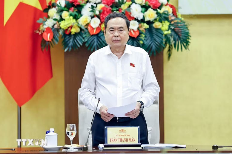 Chủ tịch Quốc hội Trần Thanh Mẫn chủ trì Phiên họp về tổng rà soát văn bản quy phạm pháp luật- Ảnh 2.