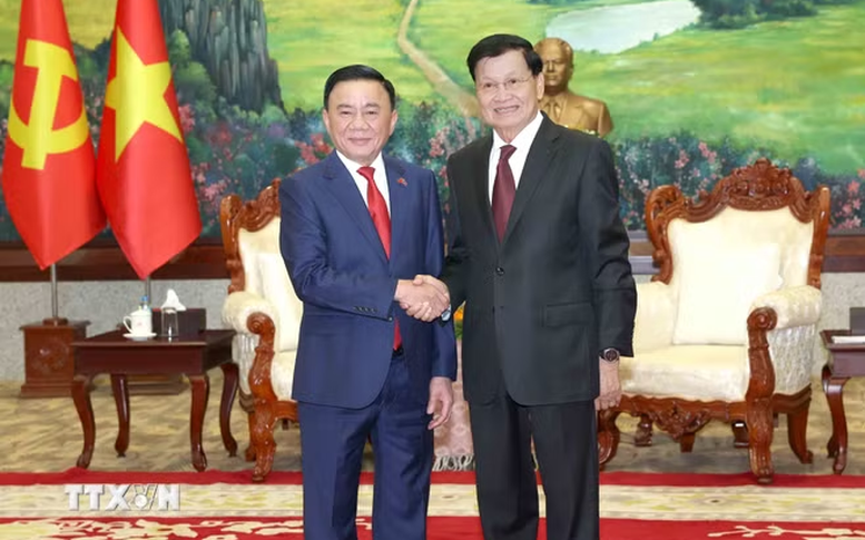 Thường trực Ban Bí thư Trần Cẩm Tú hội kiến Tổng Bí thư, Chủ tịch nước Lào
