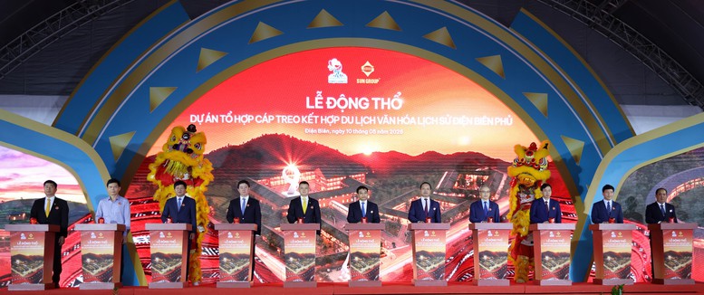 Phó Thủ tướng Nguyễn Văn Thắng dự lễ động thổ Dự án tổ hợp cáp treo kết hợp du lịch văn hóa lịch sử Điện Biên Phủ- Ảnh 1.