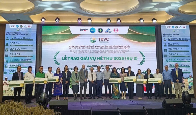 Giải thưởng giảm phát thải mở đường cho chuỗi lúa gạo xanh phát triển bền vững- Ảnh 1.