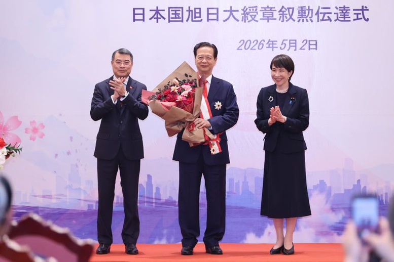 Nhật Bản trao Huân chương Mặt trời mọc tặng nguyên lãnh đạo Đảng, Nhà nước Việt Nam- Ảnh 4.
