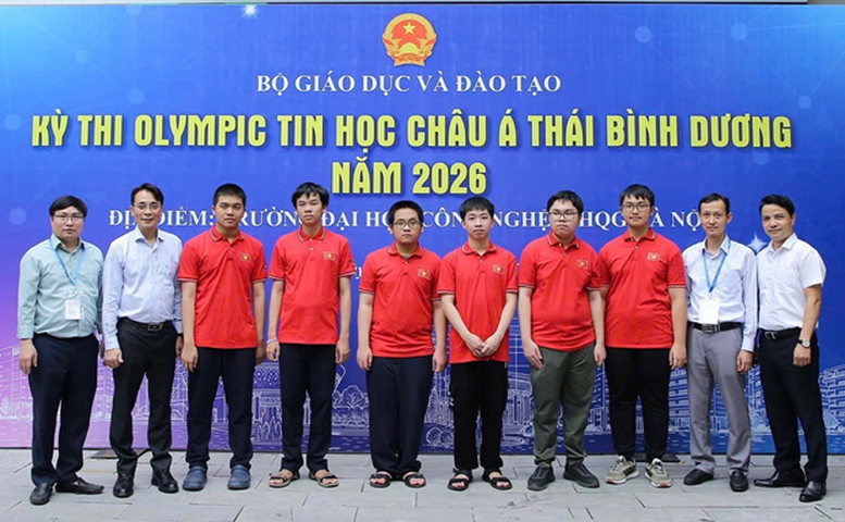 Việt Nam giành 2 HCV, 4 HCB tại Olympic Tin học châu Á - Thái Bình Dương 2026- Ảnh 1. Việt Nam giành 2 HCV, 4 HCB tại Olympic Tin học châu Á - Thái Bình Dương 2026- Ảnh 1.