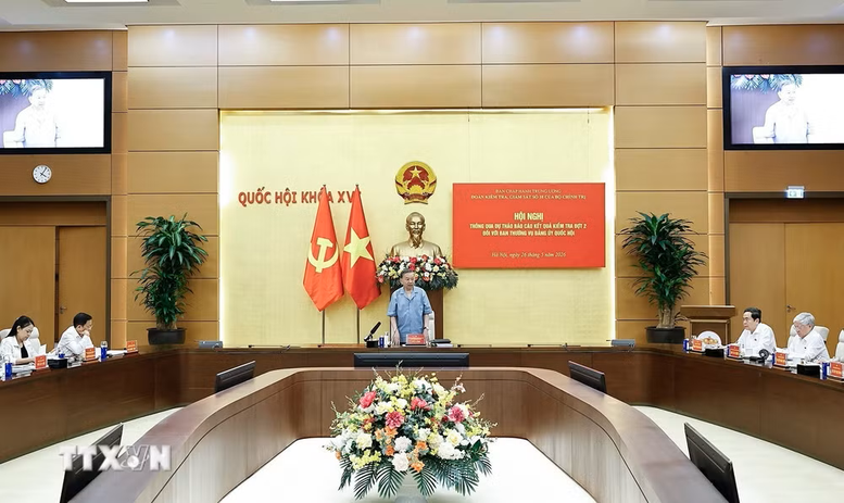 Tổng B&iacute; thư, Chủ tịch nước T&ocirc; L&acirc;m: C&ocirc;ng t&aacute;c lập ph&aacute;p phải chuyển mạnh từ tư duy quản l&yacute; sang kiến tạo ph&aacute;t triển- Ảnh 1.