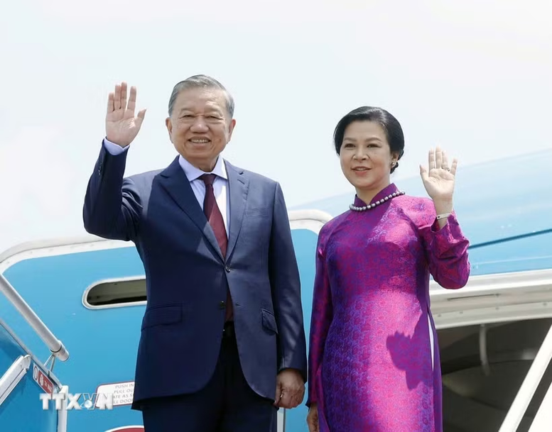 Tổng Bí thư, Chủ tịch nước Tô Lâm và Phu nhân lên đường thăm chính thức Thái Lan- Ảnh 1.