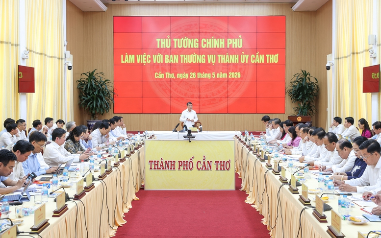 Thủ tướng Lê Minh Hưng làm việc với Ban Thường vụ Thành ủy Cần Thơ