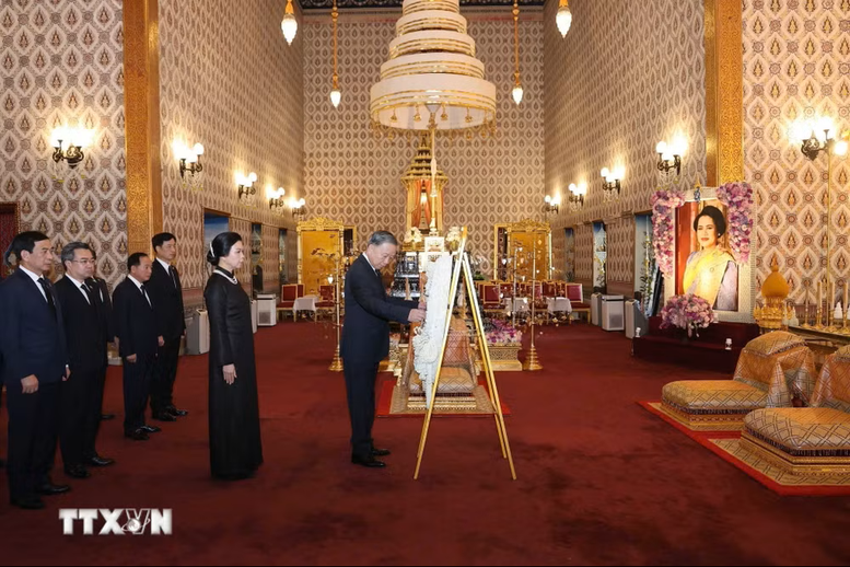 Tổng Bí thư, Chủ tịch nước Tô Lâm và Phu nhân hội kiến Nhà Vua Thái Lan và Hoàng hậu- Ảnh 2.