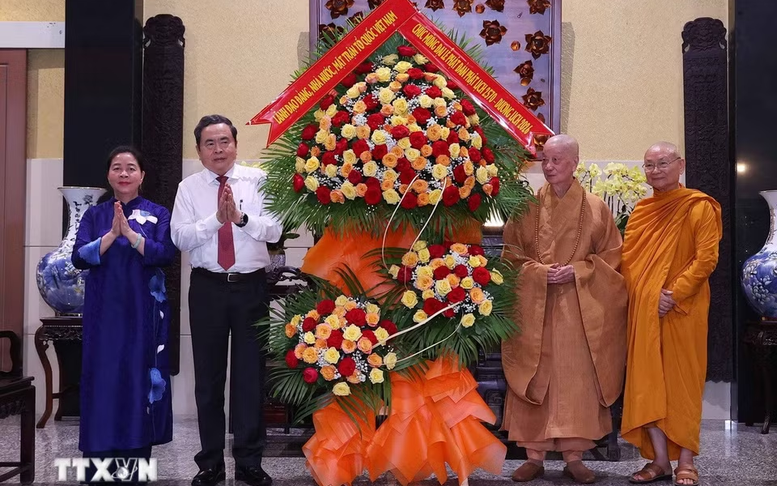 Chủ tịch Quốc hội Trần Thanh Mẫn chúc mừng Đại lễ Phật đản tại TPHCM