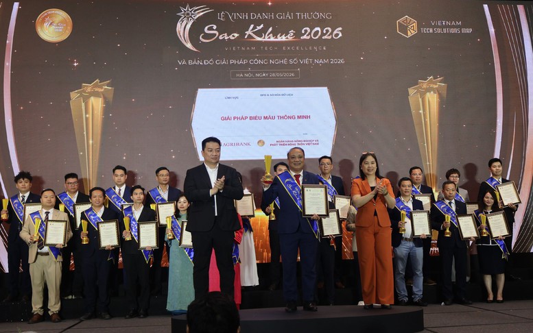 Hai giải pháp số của Agribank được vinh danh tại Sao Khuê 2026