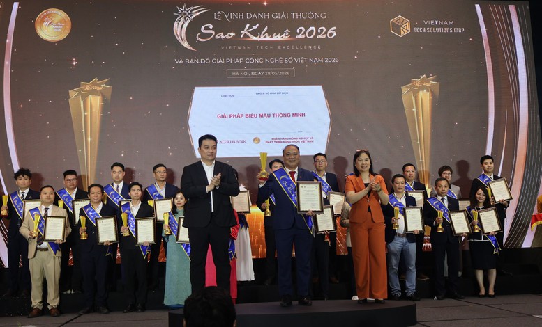 Hai giải pháp số của Agribank được vinh danh tại Sao Khuê 2026- Ảnh 1.